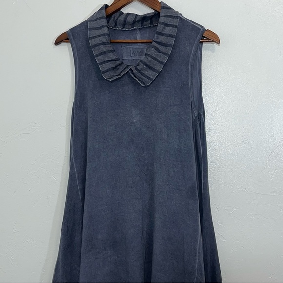 Luukaa Sleeveless Handkerchief Oversized Lagenlook Hem Tunic Top Size 8 - Picture 3 of 10